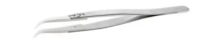 Produktfoto 1 von ideal-tek Zirkoniumoxid-gehärtetes Aluminiumoxid, Edelstahl Pinzette, 135mm, Spitze Gebogen, Fein Antimagnetisch