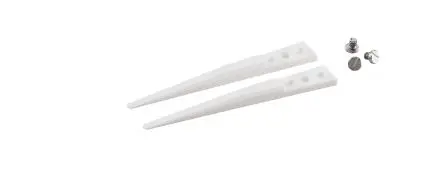 Produktfoto 1 von ideal-tek Aluminium, Zirkonoxid Aluminium Pinzettenspitzen, 50mm, Spitze Flach, Gerade, Fein, Rund 2-teilig