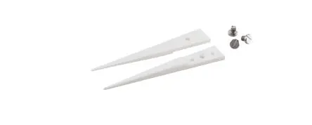 Produktfoto 1 von ideal-tek Zirkoniumoxidverstärktes Aluminium Pinzettenspitzen, 45 mm, Spitze Fein, Gerade, Fase 5-teilig ESD-Sicherheit