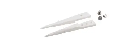 Produktfoto 1 von ideal-tek Zirkonoxid Aluminium, Aluminium Pinzettenspitzen, 45mm, Spitze Spitz, Fein, Gerade, Stabil 2-teilig