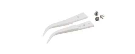 Produktfoto 1 von ideal-tek Zirkoniumoxidverstärktes Aluminium Pinzettenspitzen, 45 mm, Spitze Fein, Gebogen 5-teilig ESD-Sicherheit