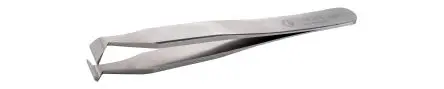 Produktfoto 1 von ideal-tek Kohlenstoffstahl Pinzette, 120mm, Spitze Schneid, Abgewinkelt 1-teilig