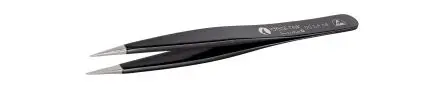 Produktfoto 1 von ideal-tek Edelstahl Pinzette, 120mm, Spitze Flach Antimagnetisch 1-teilig ESD-Sicherheit