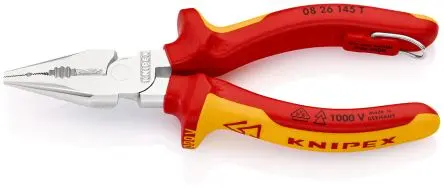 Produktfoto 1 von Knipex Rundzange Spitz Schneidkraft → Copper Cable: 8 mm Hard Wire: 2 mm Medium Hard Wire: 3 mm 145mm VDE 1000V