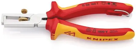 Produktfoto 1 von Knipex 11 06 160 T Universalabisolierzange, Einadrig / Mehradrig 0.1 → 10mm², 160 mm