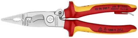 Produktfoto 1 von Knipex Kombizange Schneidkraft → Kupferdraht: 50 mm 200 mm VDE höhensicher