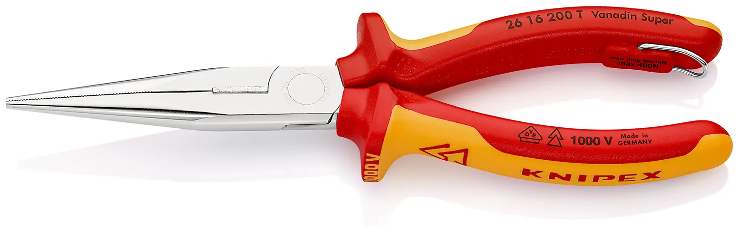 Produktfoto 1 von Knipex Spitzzange / Backen 73mm Rund 200 mm VDE 1000V zugelassen