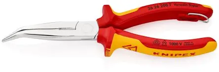 Produktfoto 1 von Knipex Spitzzange / Backen 73mm Rund 200mm VDE 1000V zugelassen