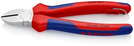 Produktfoto 1 von Knipex Knipex Mit abgeflachter Kante Seitenschneider Höhensicher 180 mm, Schneidleistung 4 mm