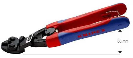 Produktfoto 1 von Knipex Kompakter Bolzenschneider, Hochlegierter CrV-Stahl 200 mm, Schneidkraft → 6 mm