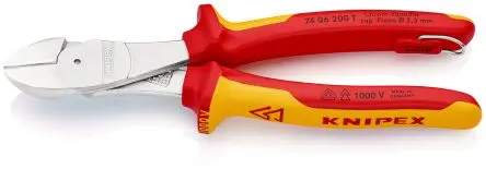 Produktfoto 1 von Knipex Knipex VDE Kraft-Seitenschneider höhensicher 200 mm, Schneidleistung 4.2mm