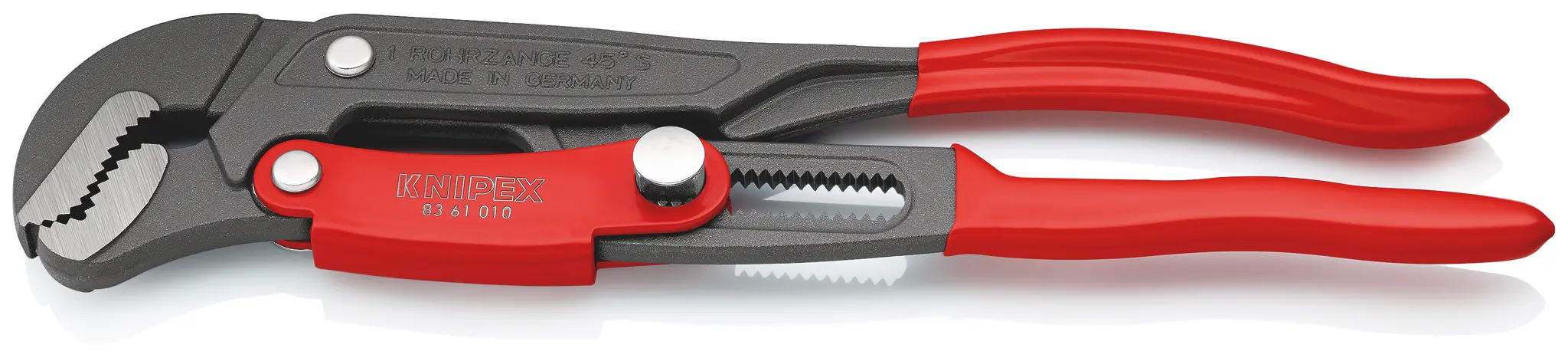 Produktfoto 1 von Knipex VDE 1000V zugelassen Schraubenschlüssel Rohrzange, Kunststoff Griff, Backenweite 42 mm, / Länge 330 mm