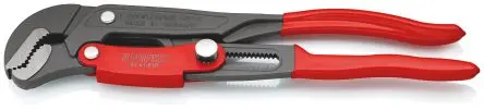 Produktfoto 1 von Knipex VDE 1000V zugelassen Schraubenschlüssel Rohrzange, Kunststoff Griff, Backenweite 42 mm, / Länge 330mm