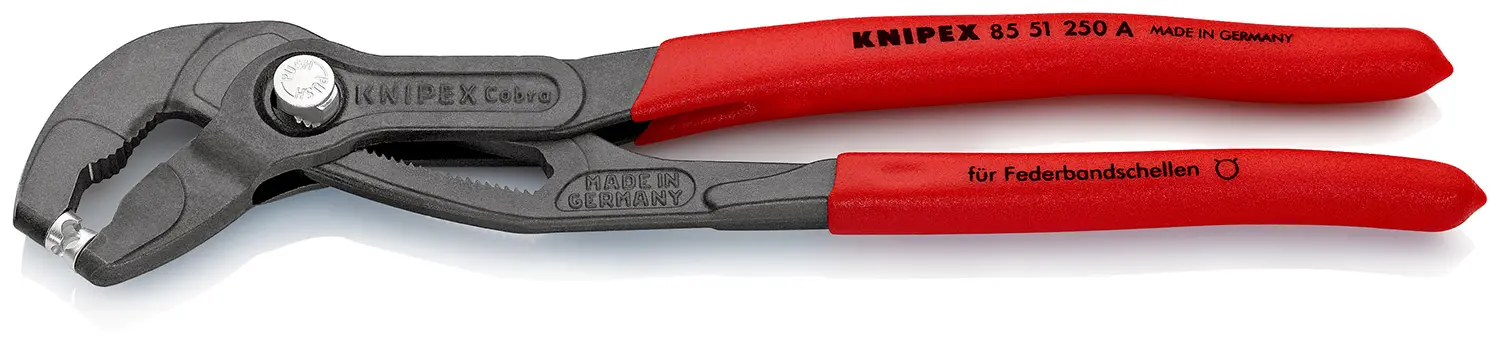 Produktfoto 1 von Knipex Zange mit Schlauchschelle / Backen 70mm 250 mm