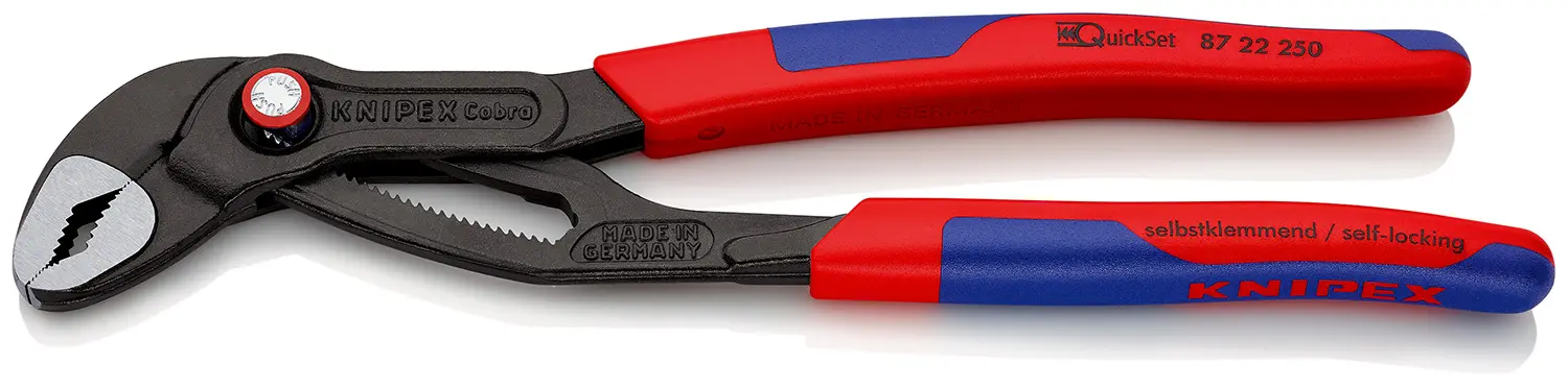 Produktfoto 1 von Knipex Cobra® QuickSet Wasserpumpenzange / Backen 50mm 250 mm