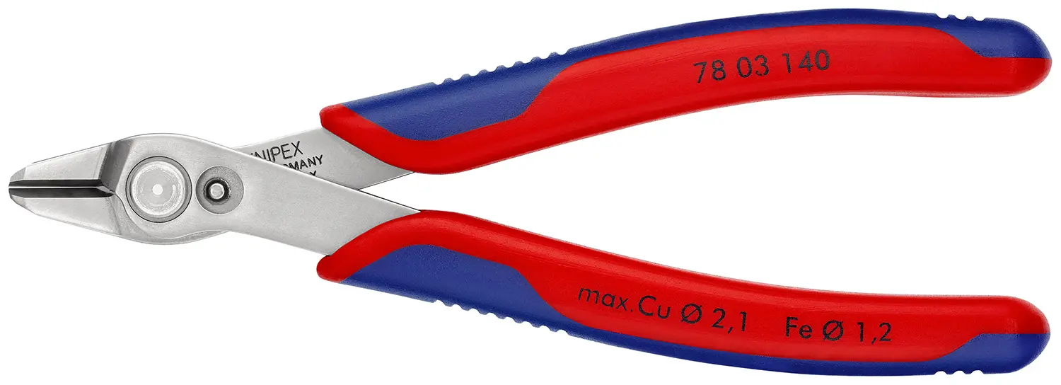 Produktfoto 1 von Knipex Super Knips® Ohne abgeflachte Kante Elektronische Superknip XL Schließer (NO) 140 mm / Backen 15.7mm,