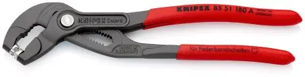 Produktfoto 1 von Knipex Schlauchschellenzange / Backen 50mm, gebogen 180 mm