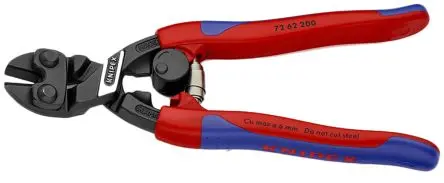 Produktfoto 1 von Knipex Kompakter Bolzenschneider, Kunststoff, Kunststoff 200 mm Chrom Vanadium Stahl, Schneidkraft → 6 mm