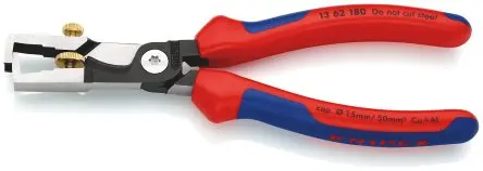 Produktfoto 1 von Knipex 13 62 Abisolierzange mit Kabelschere, Einadrig / Mehradrig 0.1 → 10mm², 180 mm