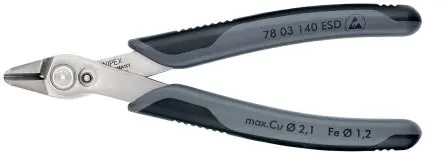 Produktfoto 1 von Knipex Super Knips® Präzisions-Seitenschneider 140 mm, Schneidleistung 2.1mm