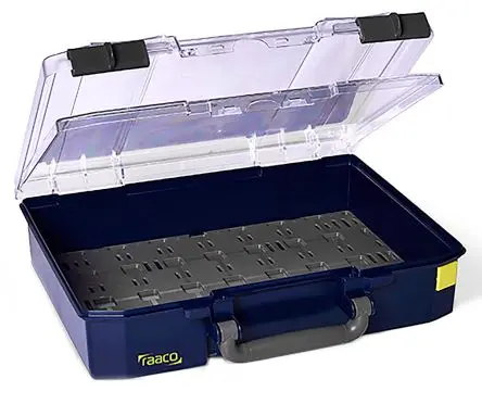 Raaco Kleinteilebox, Polypropylen Blau, 1 Fächer, 83 mm x 413mm x 330 mm