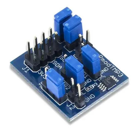 Produktfoto 1 von Digilent Pmod TMP3: Digitaler Temperatursensor, E/A-Erweiterungsmodul Entwicklungstool Sensor, Temperatursensor