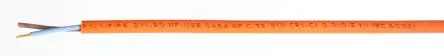 Produktfoto 1 von RS PRO CRCA Netzkabel, 2-adrig Orange /Ø 7.6 mm Außen-ø , 100 m 90 °C, 500V, Polyolefin