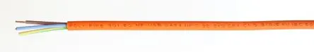 Produktfoto 1 von RS PRO CRCA Netzkabel, 3-adrig Orange /Ø 8.4 mm Außen-ø , 100 m 90 °C, 500V, Polyolefin