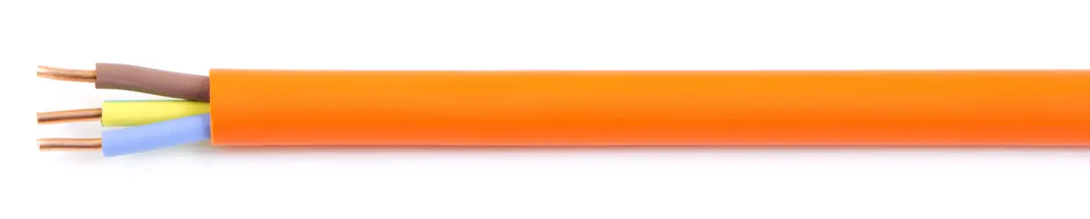Produktfoto 1 von RS PRO CRCA Netzkabel, 3-adrig Orange /Ø 10.2 mm Außen-ø , 100 m 90 °C, 500 V, Polyolefin
