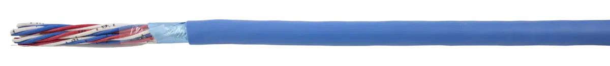 RS PRO Datenkabel, 1-paarig 0,88 mm² Ø 6.6mm Aluminiumband Schirmung PVC isoliert Paarverdrillt Blau