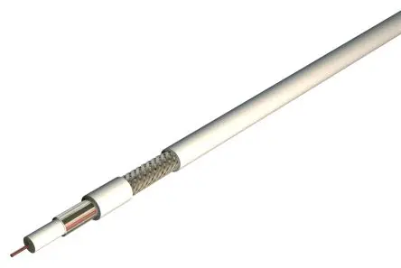 Produktfoto 1 von RS PRO Koaxialkabel, 75 Ω, 100 m, Weiß