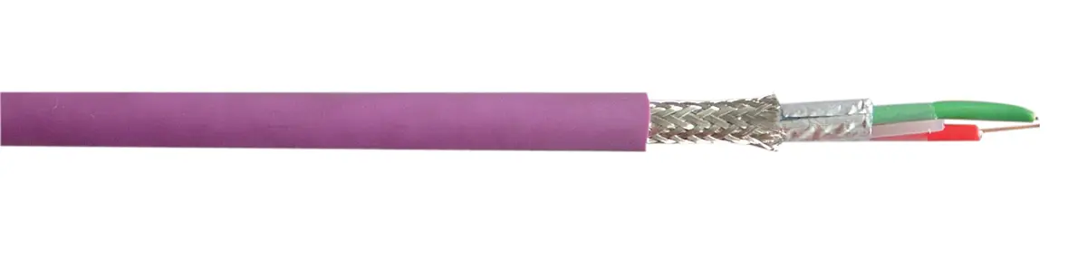 Produktfoto 1 von RS PRO Bus Datenkabel, 2-adrig 0.64 mm² 22 AWG Violett Geschirmt, 100 m, Polyvinylchlorid