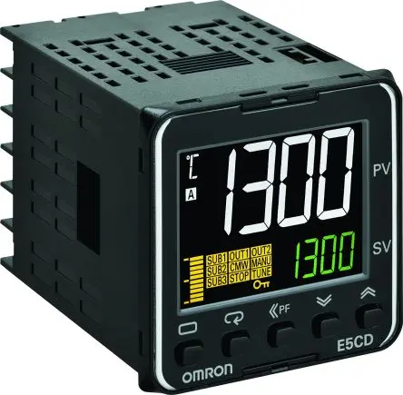 Omron E5CD PID Temperaturregler Frontplattenmontage 2, 2 x Spannung Ausgang/ Universaleingangsversorgung Eingang 24V