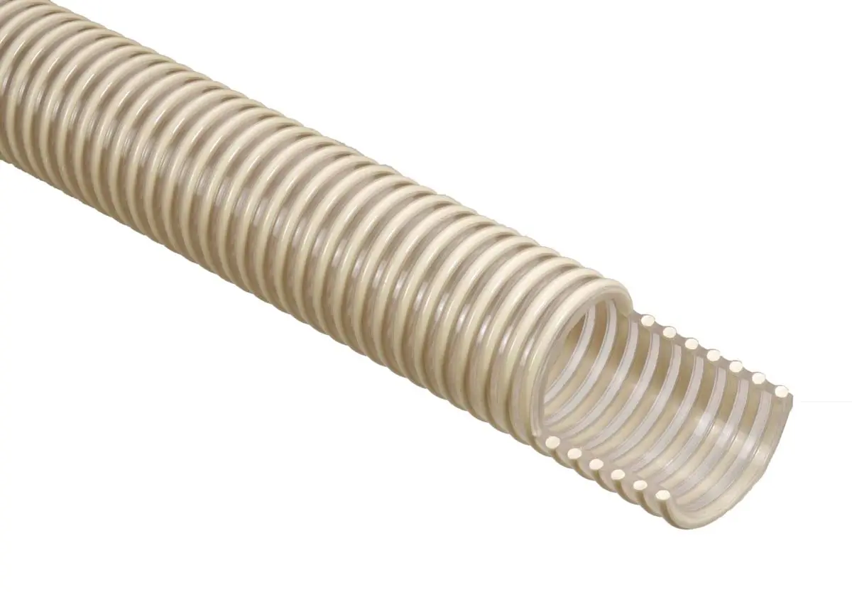 Produktfoto 1 von RS PRO Schlauch, Ø 38mm 45.4mm Klar PVC Übertragung, Vakuum 6,5 bar für Lebensmittel x 10m