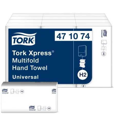 Produktfoto 1 von Tork Xpress Papierhandtuch Gefaltet, 241 x 213 (Unfolded) mm, 81 x 213 (Folded) mm 1, 250-Blatt