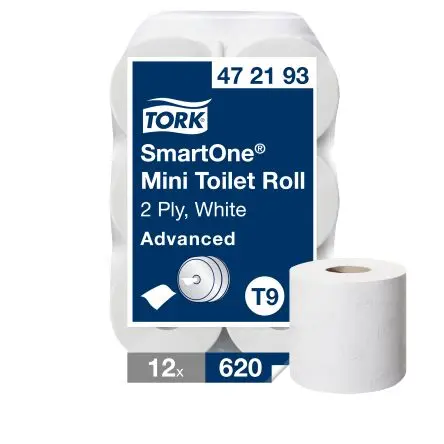 Produktfoto 1 von Tork Toilettenpapier 620-Blatt, 12 x Rollen 2 111.6 m SmartOne Advanced Mini
