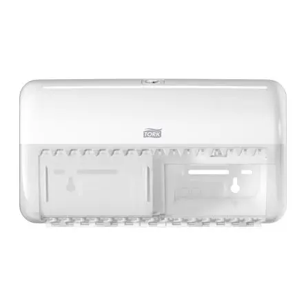 Produktfoto 1 von Tork Kunststoff Toilettenpapierhalter Doppelt, Weiß, 153 mm x 158 mm x 286mm