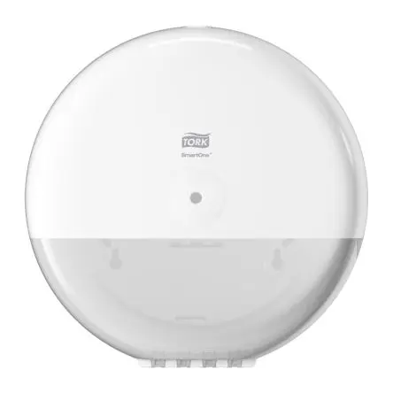 Produktfoto 1 von Tork Kunststoff Toilettenpapierhalter Einfach, Weiß, 156 mm x 269 mm x 269mm, SmartOne Wandhalterung