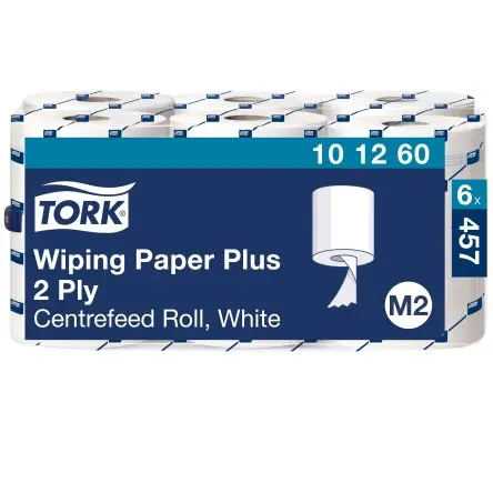 Produktfoto 1 von Tork Tork Wiping Paper Plus Papierhandtuch Rolle, 160 m x 194 mm 2, 457-Blatt