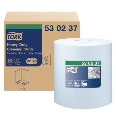 Tork Tork Trocken Industrieausführung, Blau Rolle, 106.4 m x 320 mm, 280 pro Paket Tücher pro Packung