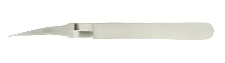 Produktfoto 1 von RS PRO Edelstahl Pinzette, 115mm, Spitze Geknickt Antimagnetisch 1-teilig