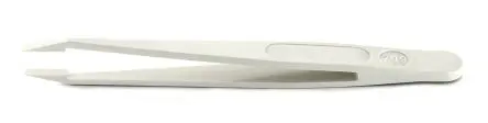 Produktfoto 1 von RS PRO Kunststoff Pinzette, 115mm, Spitze Abgewinkelt, Flach Antimagnetisch 1-teilig