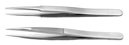 Produktfoto 1 von RS PRO Edelstahl Pinzettensatz Antimagnetisch 2-teilig