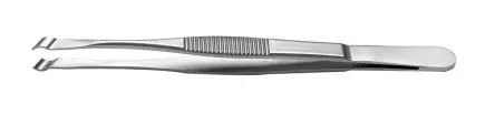 Produktfoto 1 von RS PRO Edelstahl Pinzette, 145mm, Spitze Geriffelt, Zylindrisch Antimagnetisch 1-teilig