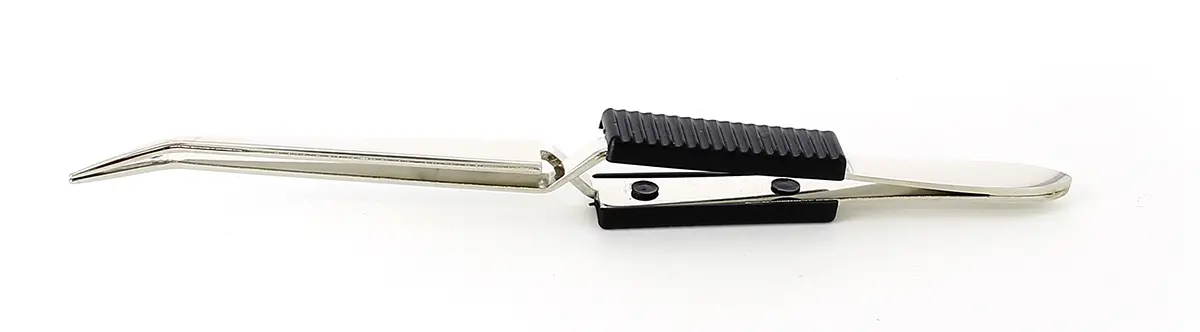 Produktfoto 1 von RS PRO 5476H.C.NP Kohlenstoffstahl Pinzette, 160 mm Gebogen
