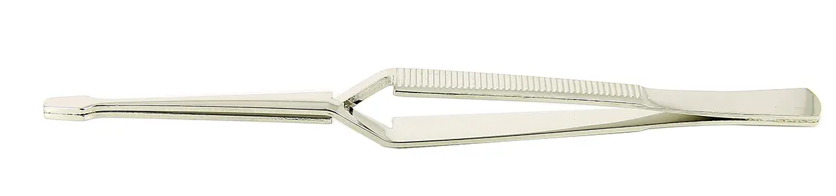 Produktfoto 1 von RS PRO 5518.C.NP Kohlenstoffstahl Pinzette, 160 mm Gerade, Spitze Flach, Geriffelt