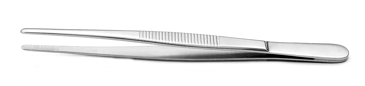 Produktfoto 1 von RS PRO 7314.C.NP Kohlenstoffstahl Pinzette, 140 mm, Spitze Abgerundet