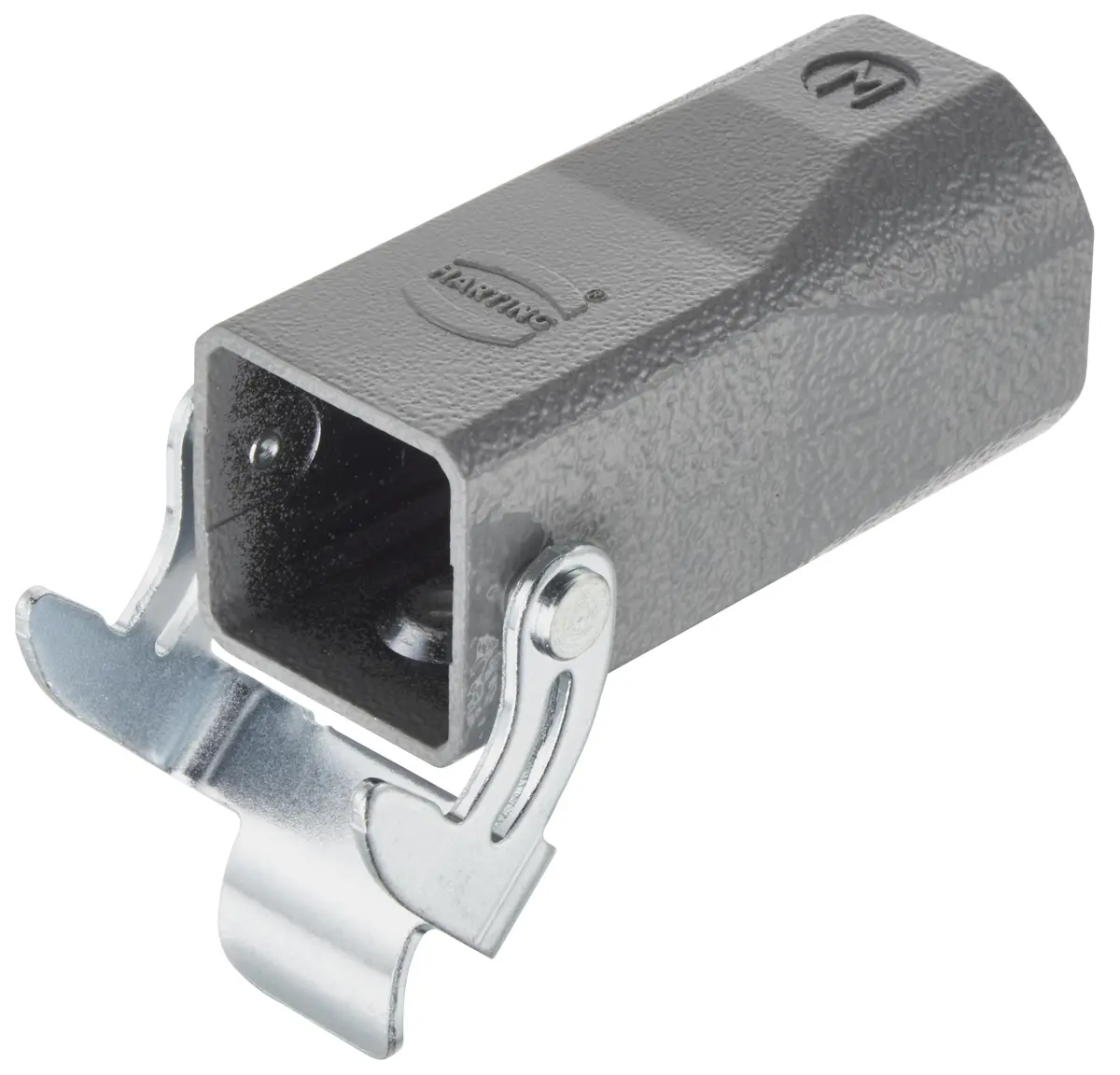 Produktfoto 1 von HARTING Han A Netzsteckverbindergehäuse 1 Hebel 1, Kabel 3A Kupplungs-Haube, IP65, IP40, IP44