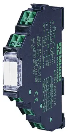 Produktfoto 1 von Murrelektronik Limited Serie MAK 12.4 Signalwandler 0V dc, 30 V dc, Spannung / Strom/Spannung 24 V AUS DIN-Hutschiene