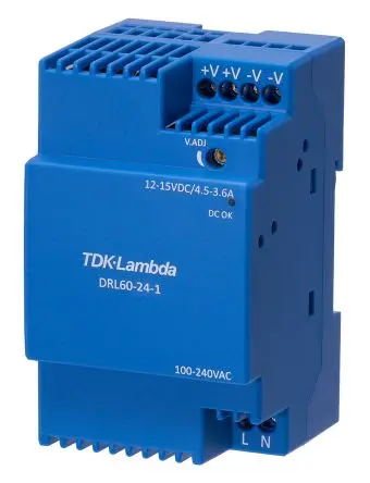 Produktfoto 1 von TDK-Lambda DRL-60 DIN-Schienen Netzteil Geschalteter Modus 264V ac AC / 4 A 12V dc DC 60 W